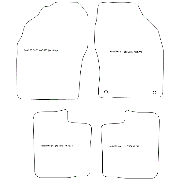 To fit Saab 9-3 Convertible Car Mats 1998 - 2003 & Heel Pad (B) - Picture 5 of 16